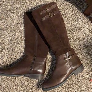 Franco Sarto brown suede boots